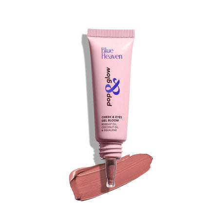 Blue Heaven Pop & Glow Eye & Cheek tint blusher for face makeup, Blush enriched with Rosehip and Coconut oil - Glam Pink, 12ml - Vamzn#