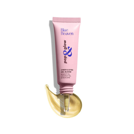 Blue Heaven Pop & Glow Eye & Cheek tint blusher for face makeup, Blush enriched with Rosehip and Coconut oil - Glam Pink, 12ml - Vamzn#