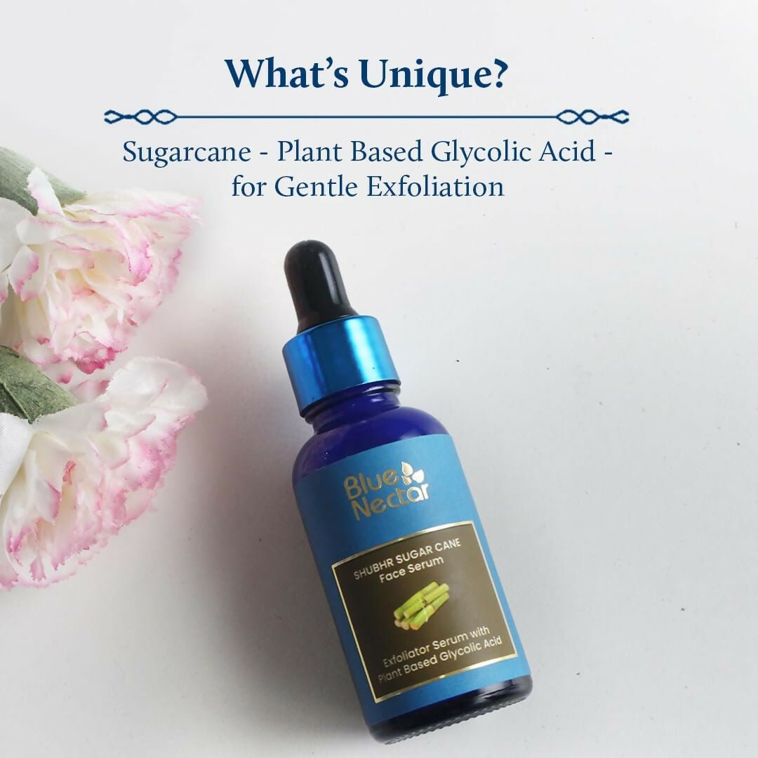 Blue Nectar AHA Exfoliator for Face with Plant Based Glycolic Acid from Sugarcane for Deep Exfoliation - Vamzn#