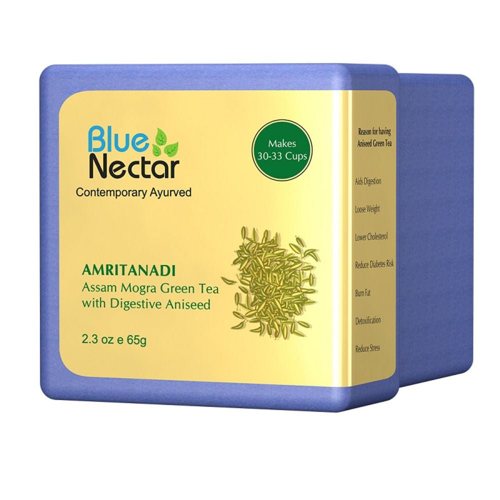 Blue Nectar Amritanadi Assam Mogra Green Tea with Digestive Aniseed - Vamzn#