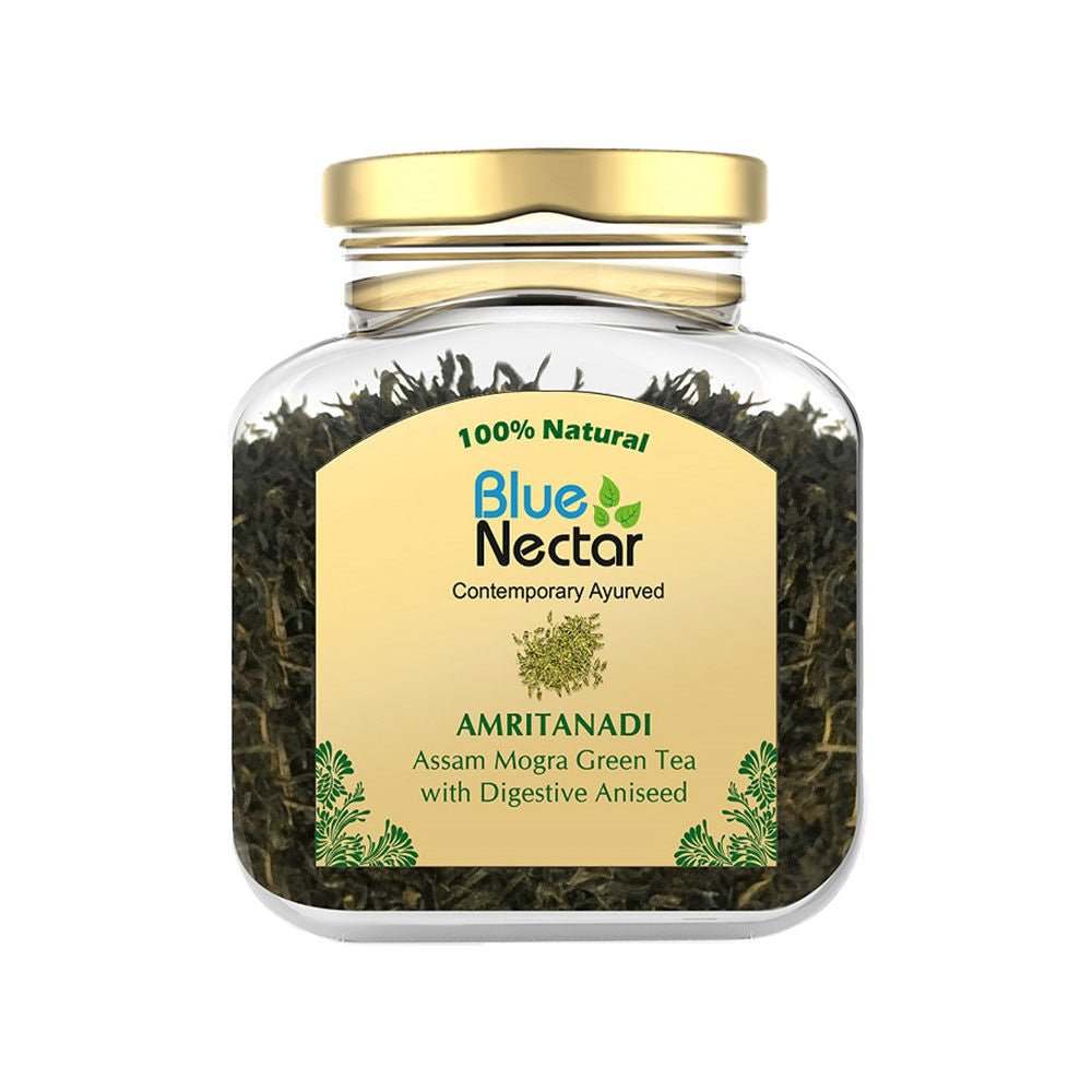 Blue Nectar Amritanadi Assam Mogra Green Tea with Digestive Aniseed - Vamzn#