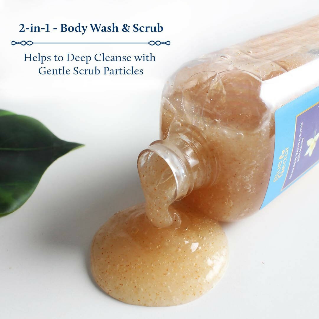 Blue Nectar Niraa Body Wash & Scrub with Honey - Madagascar Vanilla - Vamzn#