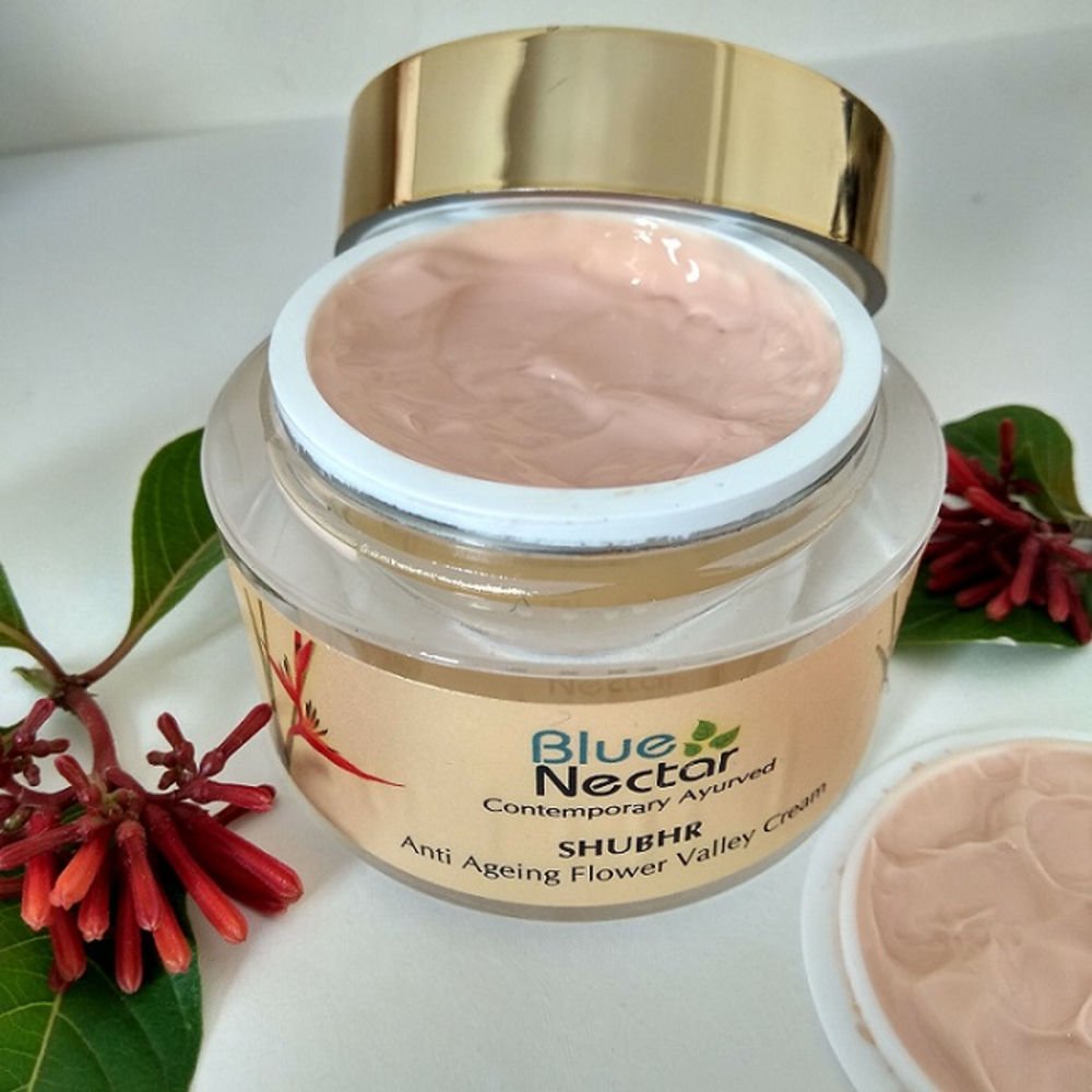 Blue Nectar Shubhr Anti Ageing Flower Valley Face Cream for Women - Vamzn#