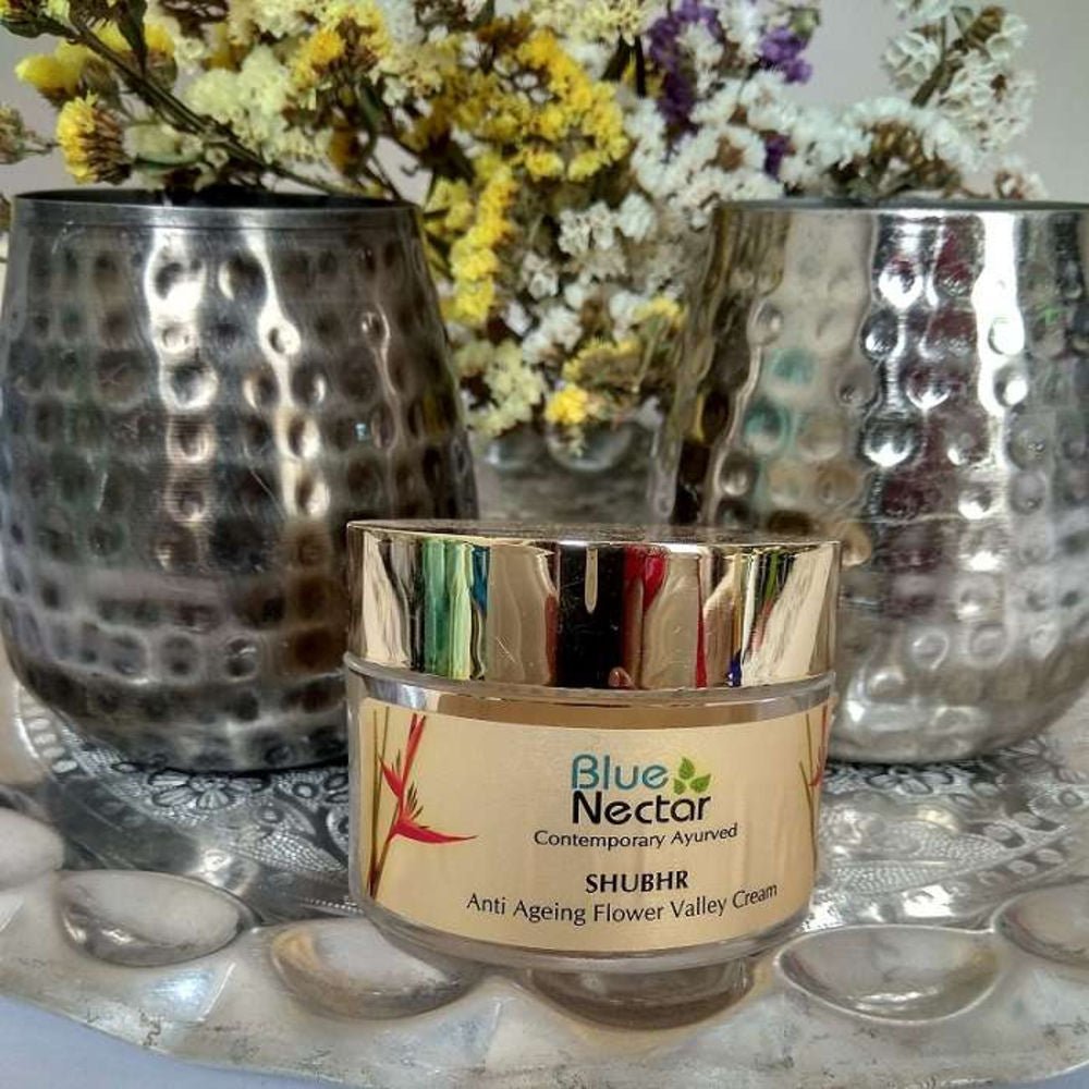 Blue Nectar Shubhr Anti Ageing Flower Valley Face Cream for Women - Vamzn#