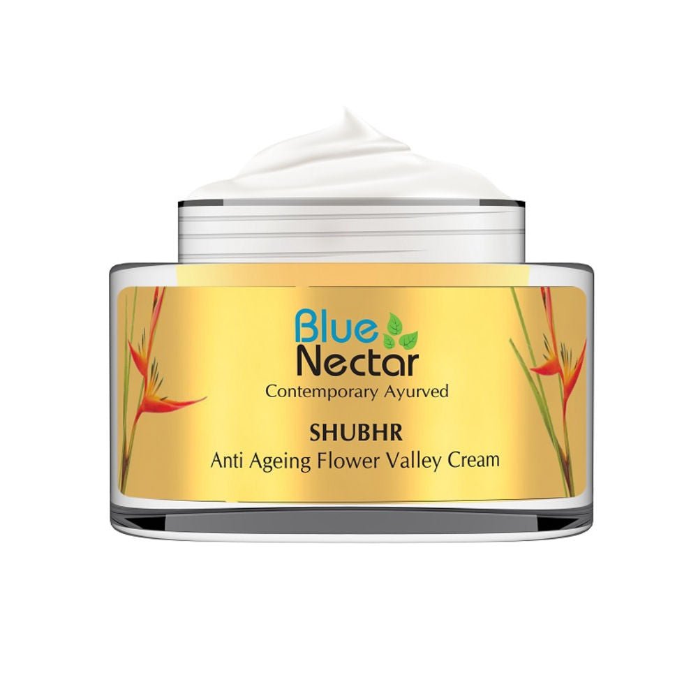 Blue Nectar Shubhr Anti Ageing Flower Valley Face Cream for Women - Vamzn#