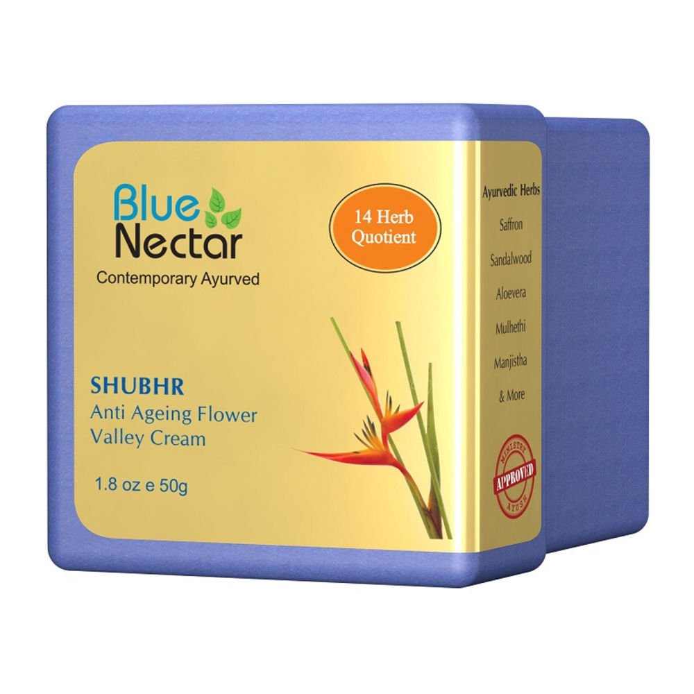 Blue Nectar Shubhr Anti Ageing Flower Valley Face Cream for Women - Vamzn#