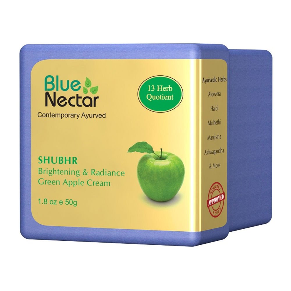 Blue Nectar Shubhr Brightening & Radiance Green Apple Cream for Women - Vamzn#