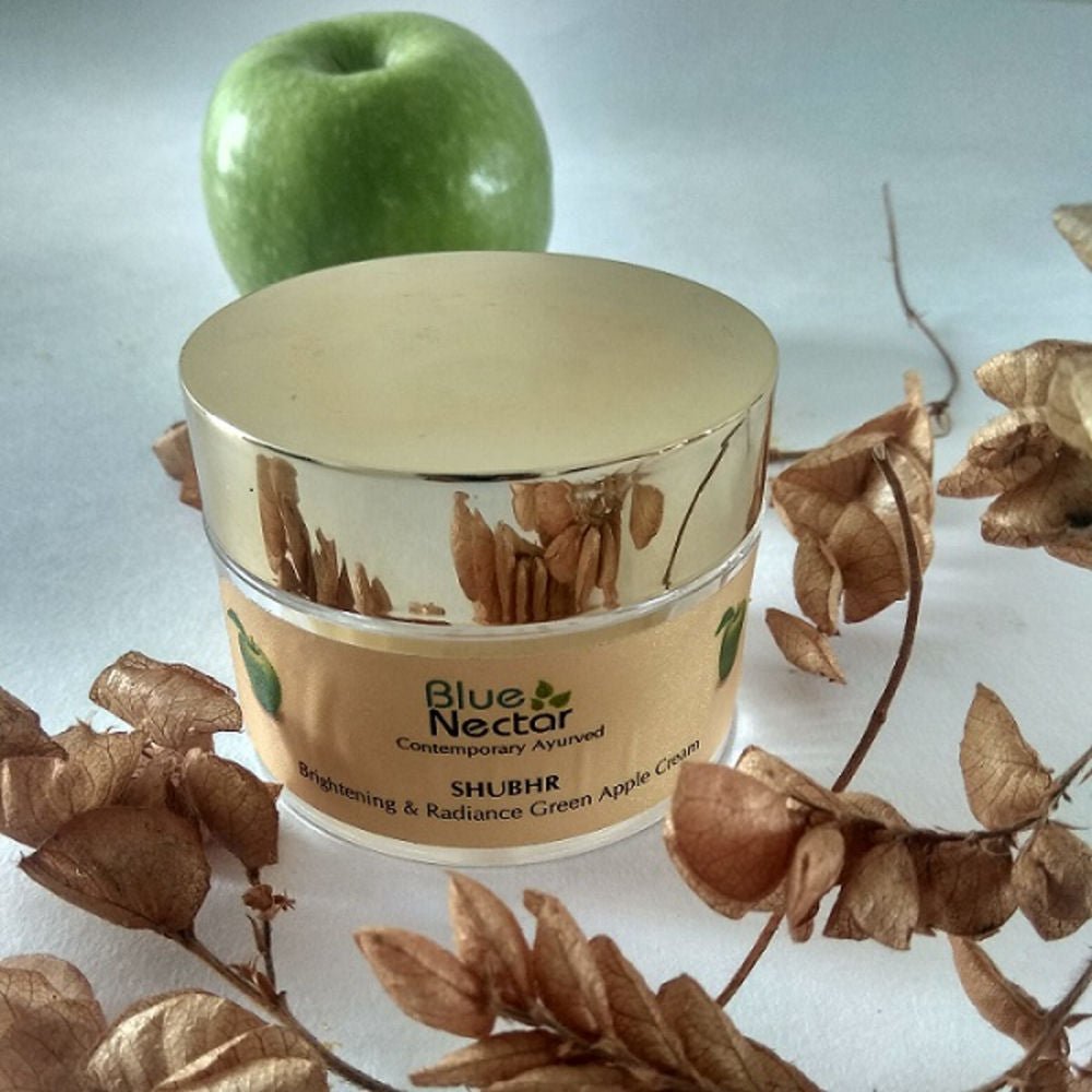 Blue Nectar Shubhr Brightening & Radiance Green Apple Cream for Women - Vamzn#