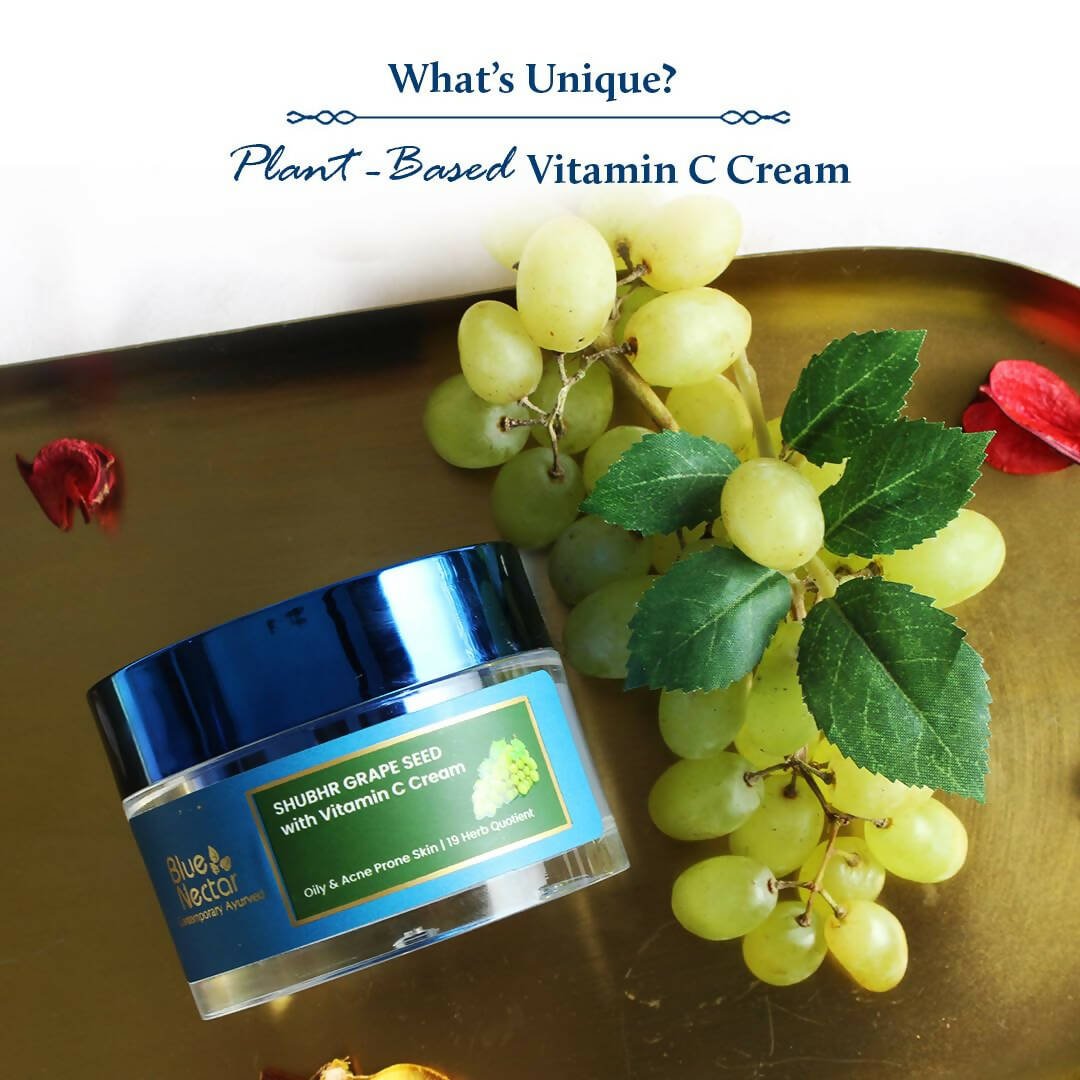 Blue Nectar Shubhr Grape Seed with Vitamin C Face Cream - Vamzn#