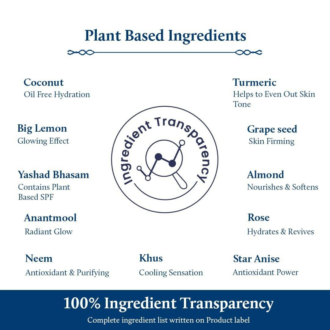 Blue Nectar Shubhr Jasmine & Coconut SPF 30 Sunscreen Face Cream for Plant Based Sun Protection - Vamzn#
