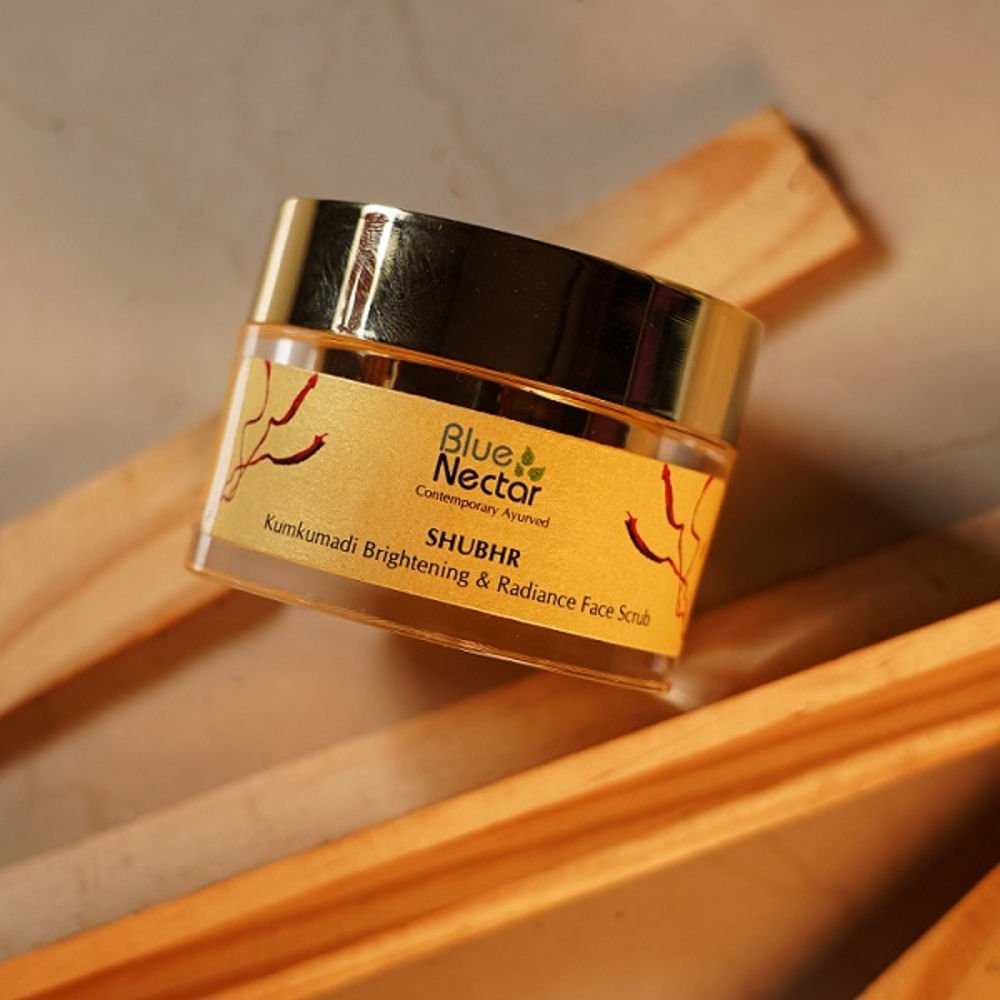 Blue Nectar Shubhr Kumkumadi Brightening & Radiance Face Scrub - Vamzn#