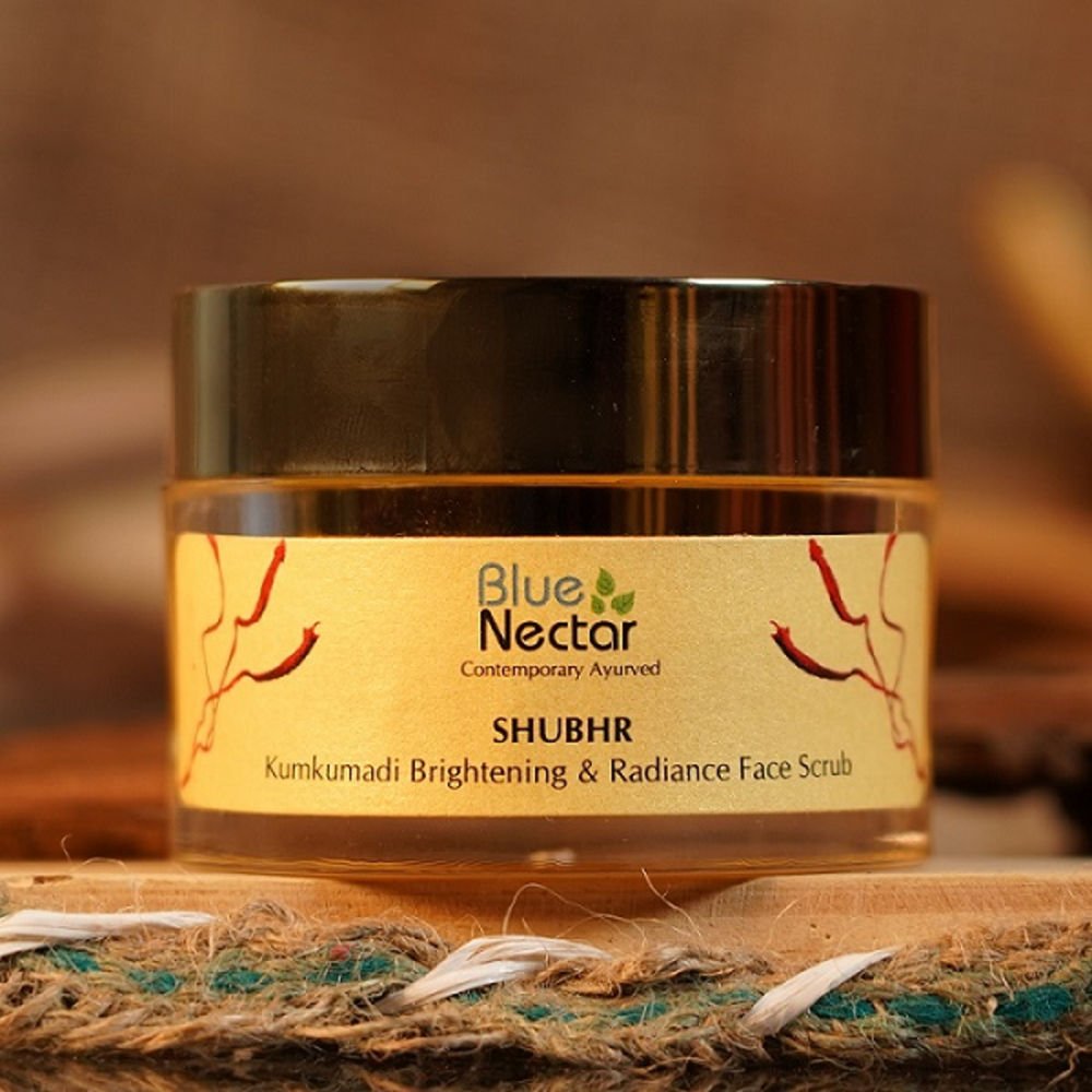 Blue Nectar Shubhr Kumkumadi Brightening & Radiance Face Scrub - Vamzn#