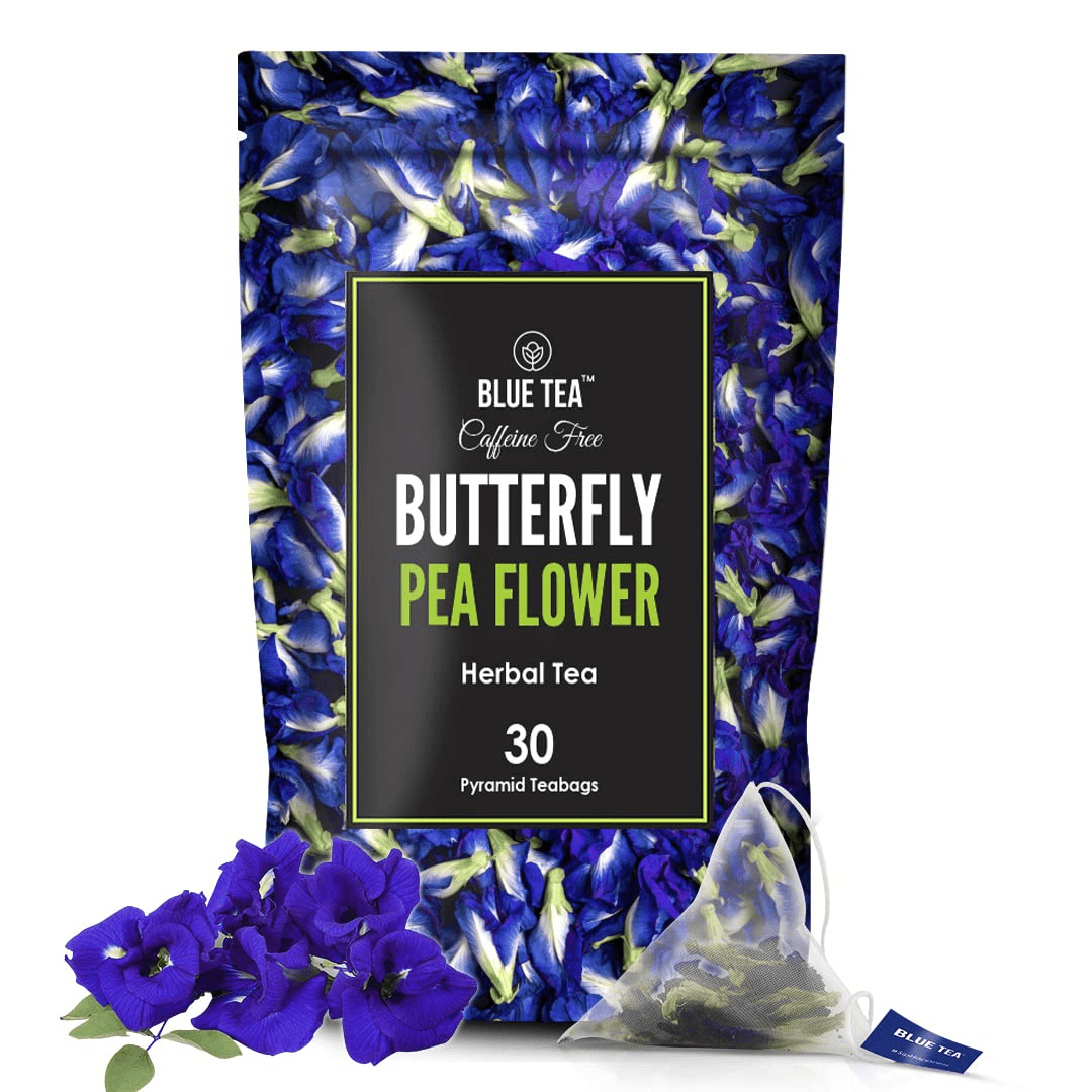 Blue Tea Butterfly Pea Herbal Tea Bags | Anti - Oxidant Rich Herbal Flower Based Caffeine Free - No Preservatives | Detox Tea Natural Premium Herbal Tea - Vamzn#