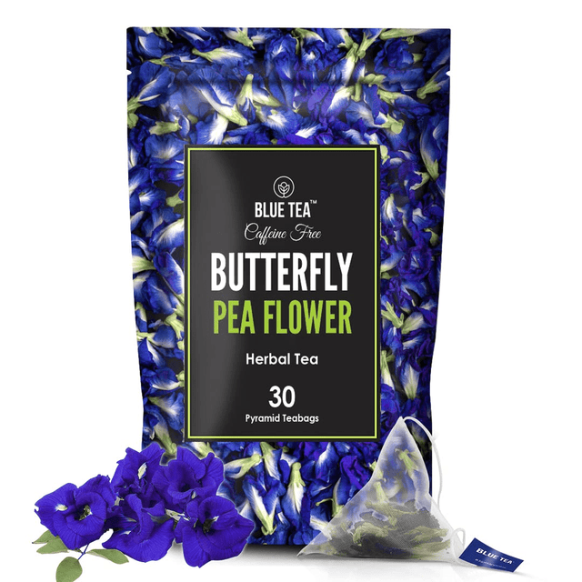 Blue Tea Butterfly Pea Herbal Tea Bags | Anti - Oxidant Rich Herbal Flower Based Caffeine Free - No Preservatives | Detox Tea Natural Premium Herbal Tea - Vamzn#