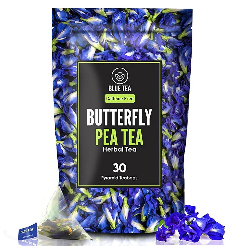 Blue Tea Butterfly Pea Herbal Tea Bags | Anti - Oxidant Rich Herbal Flower Based Caffeine Free - No Preservatives | Detox Tea Natural Premium Herbal Tea - Vamzn#