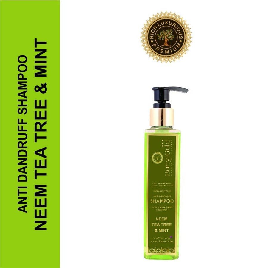 Body Gold Anti Dandruff Shampoo With Neem Tea Tree & Mint - Vamzn#