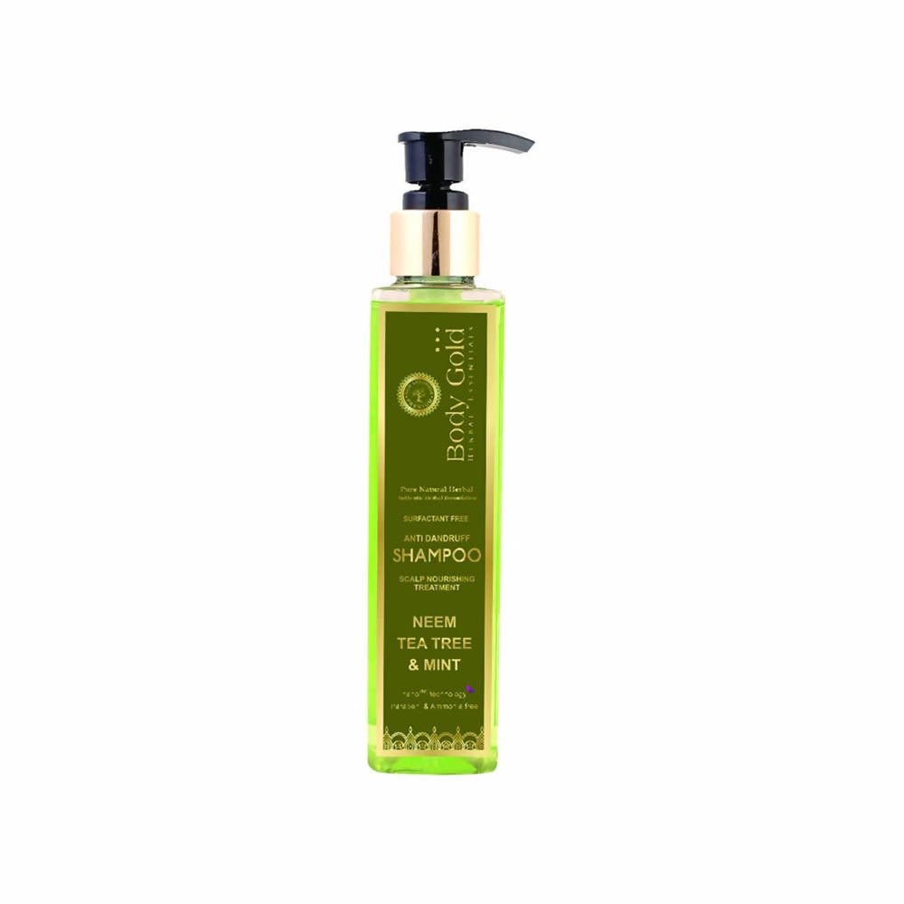 Body Gold Anti Dandruff Shampoo With Neem Tea Tree & Mint - Vamzn#
