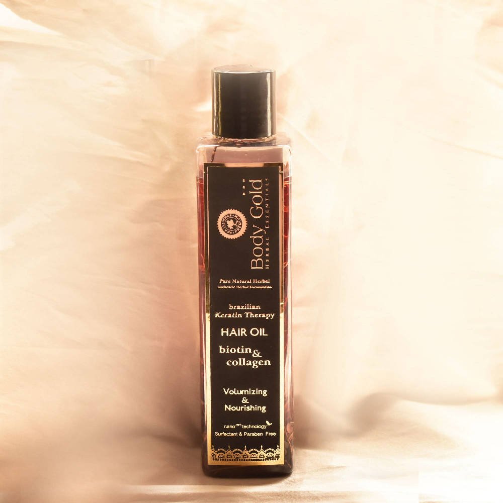 Body Gold Biotin & Collagen Hair Oil - Vamzn#