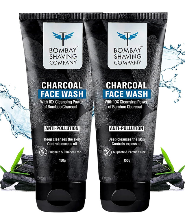 BOMBAY SHAVING COMPANY Charcoal Facewash for Men | 150g x 2 | Excess Oil Control Face Wash - Vamzn#