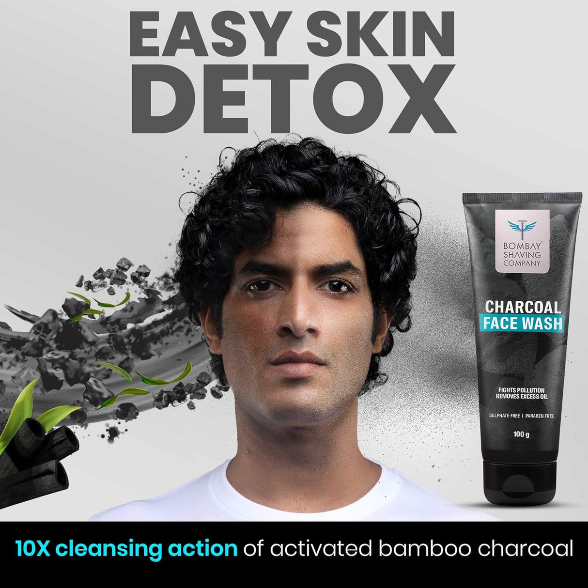 BOMBAY SHAVING COMPANY Charcoal Facewash for Men | 150g x 2 | Excess Oil Control Face Wash - Vamzn#