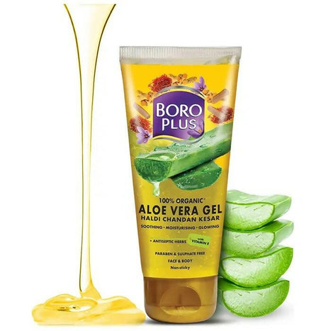 Boroplus 100% Organic Aloe Vera Gel Haldi Chandan Kesar - Vamzn#