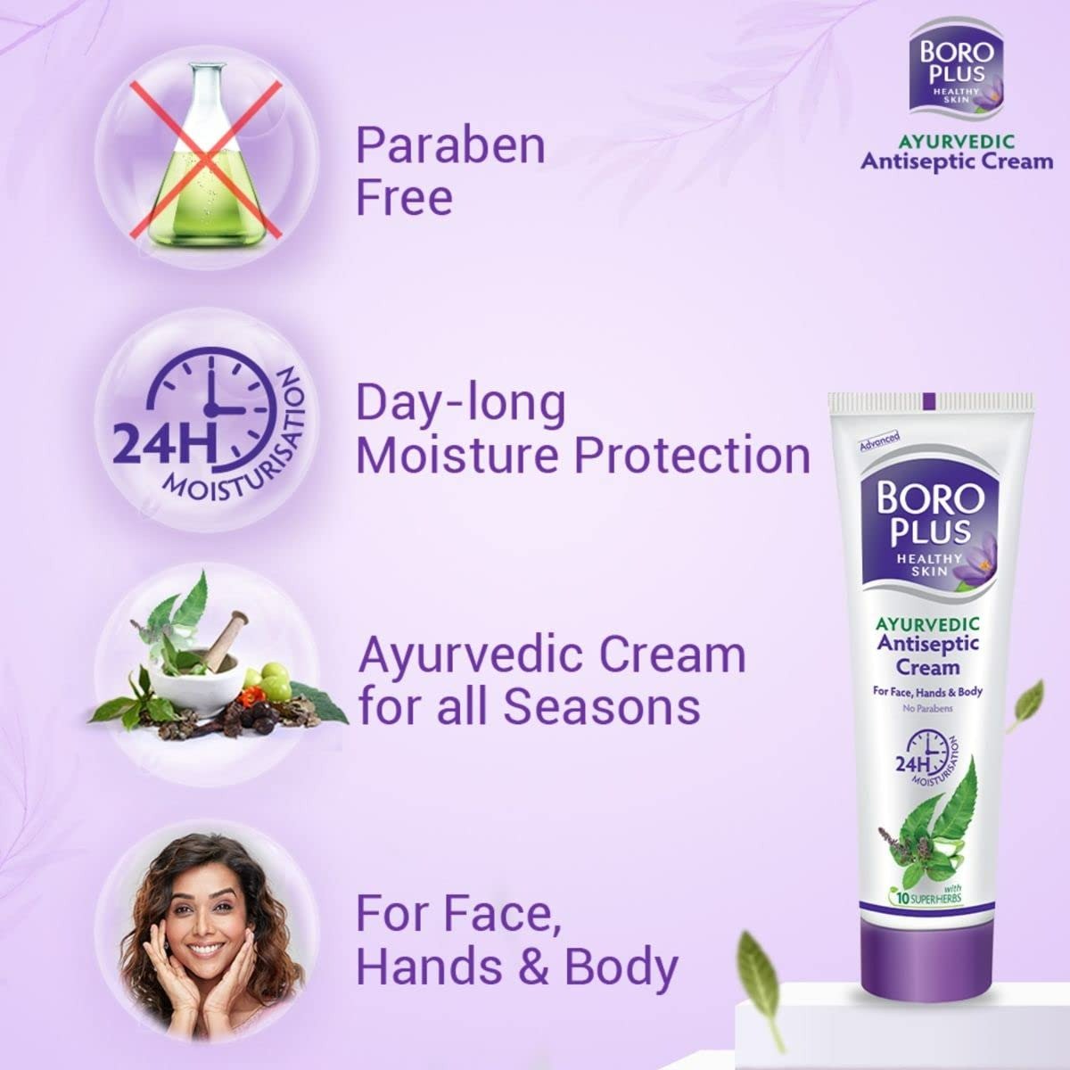 BoroPlus Ayurvedic Antiseptic Moisturisation Cream for Face, Hand & Body - Vamzn#