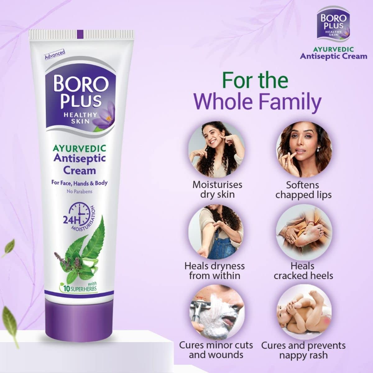 BoroPlus Ayurvedic Antiseptic Moisturisation Cream for Face, Hand & Body - Vamzn#