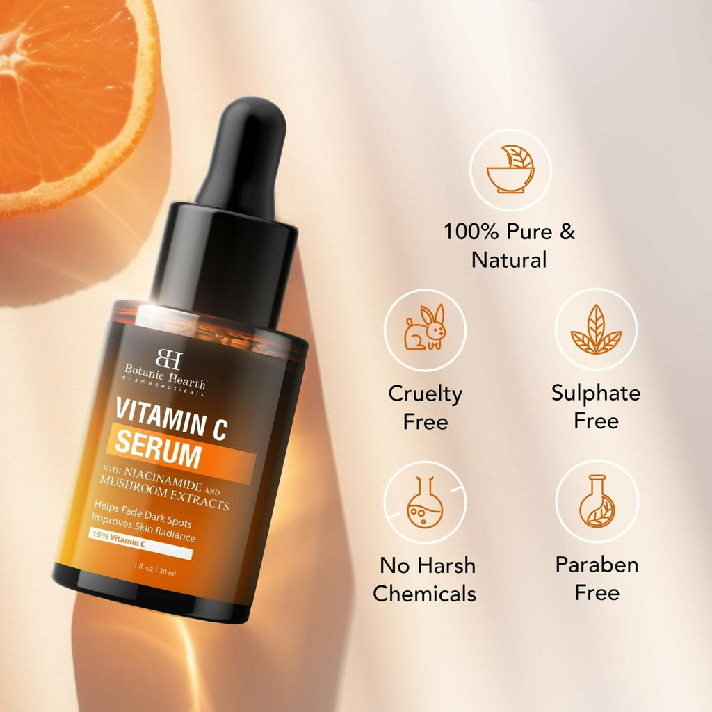 Botanic Hearth 15% Vitamin C Face Serum Targets Dark Spots, Sun Damage, Wrinkles to Brighten & Even Tone Skin - Vamzn#