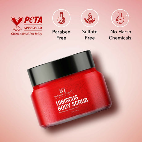 Botanic Hearth Hibiscus Body Scrub For Brighter, Smoother, Hydrated & Moisturized Skin - Vamzn#