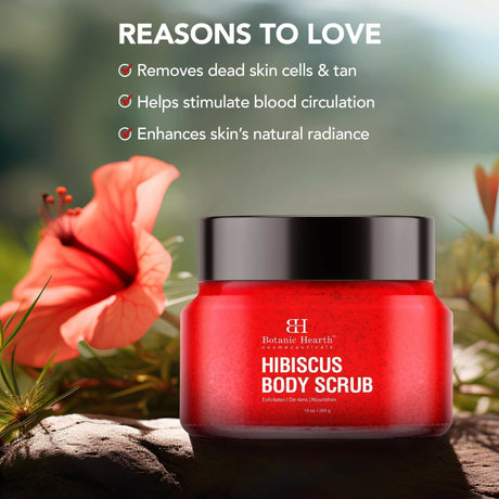 Botanic Hearth Hibiscus Body Scrub For Brighter, Smoother, Hydrated & Moisturized Skin - Vamzn#