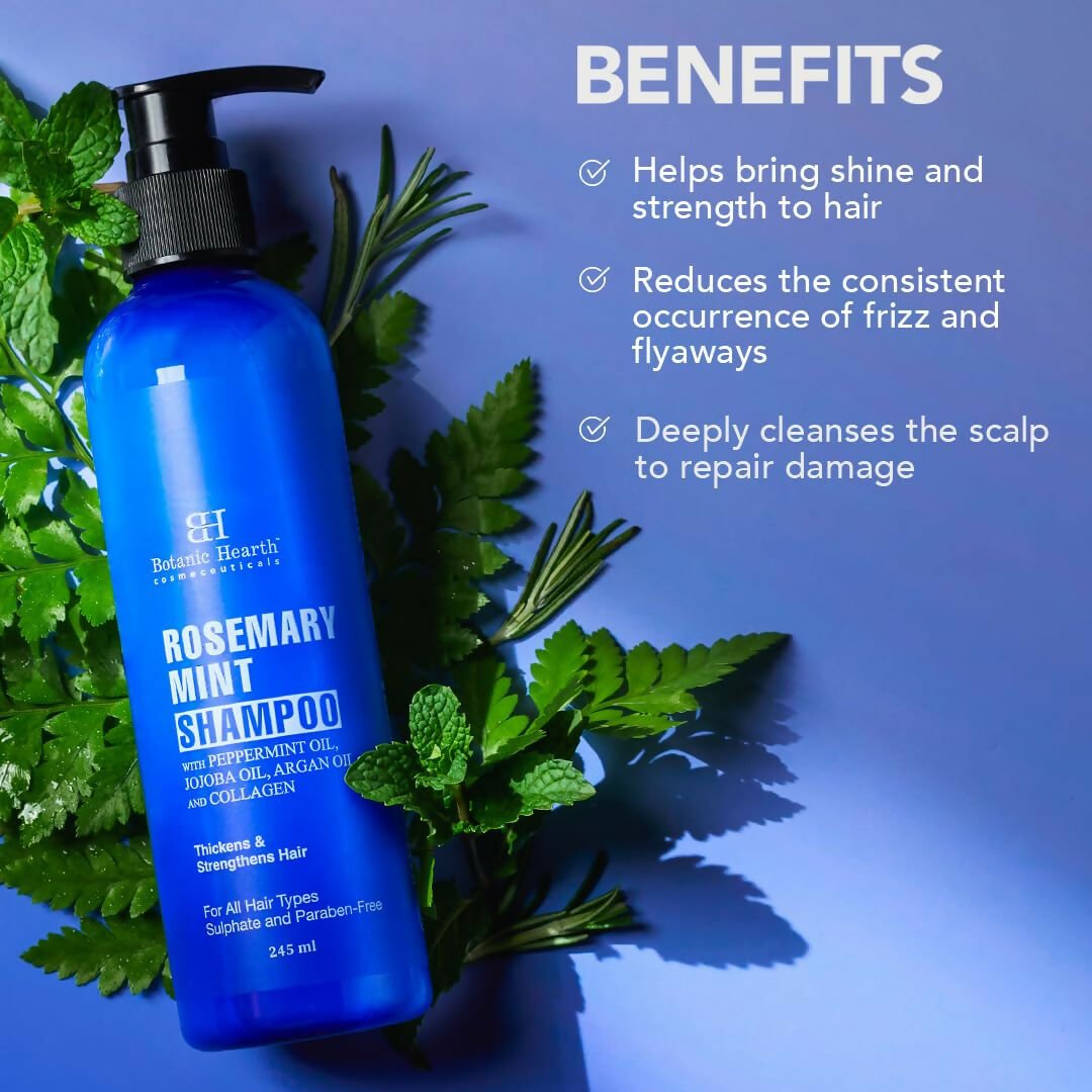 Botanic Hearth Rosemary Mint Shampoo with Peppermint Oil, Jojoba Oil & Collagen - Vamzn#