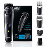 Braun Beard Trimmer for Men, BT5410, From Gillette, Style, Edge, Detail, Lifetime Sharp Blades, 39 Length Settings, 100 - Min Runtime, Waterproof, 5 min Quick Charge, Precision Trimming Comb - Vamzn#