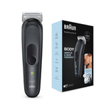 Braun Body Groomer 3 for Men from Gillette, BG3340, Manscaping Tool, SkinShield Technology, Sensitive Comb, Lifetime Sharp Metal Blade, Body Groomer for Men, Gray/Black - Vamzn#
