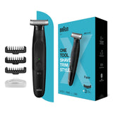 Braun Body Groomer 3 for Men from Gillette, BG3340, Manscaping Tool, SkinShield Technology, Sensitive Comb, Lifetime Sharp Metal Blade, Body Groomer for Men, Gray/Black - Vamzn#