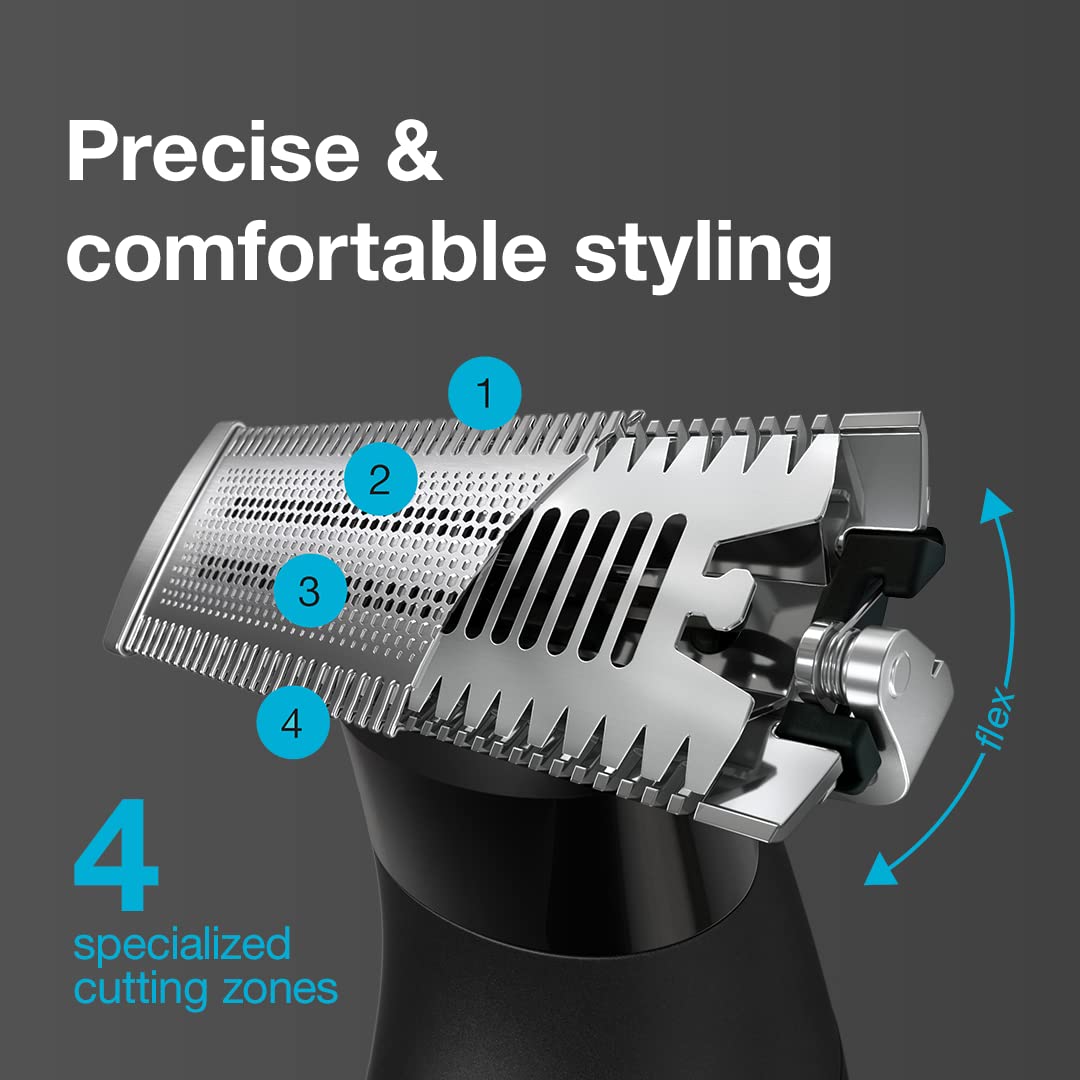 Braun Body Groomer 3 for Men from Gillette, BG3340, Manscaping Tool, SkinShield Technology, Sensitive Comb, Lifetime Sharp Metal Blade, Body Groomer for Men, Gray/Black - Vamzn#
