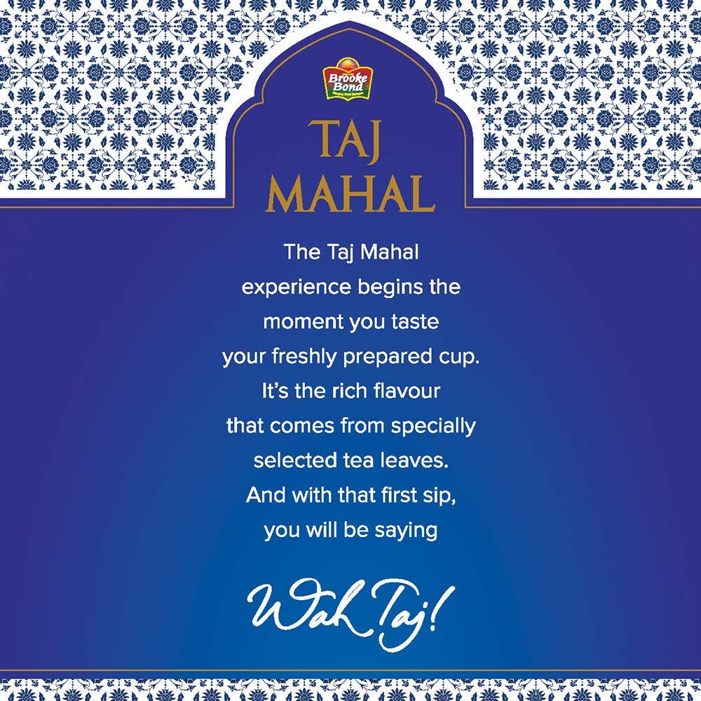 Brooke Bond Taj Mahal Tea - India's Premium Chai, Rich & Flavourful Tea - Vamzn#