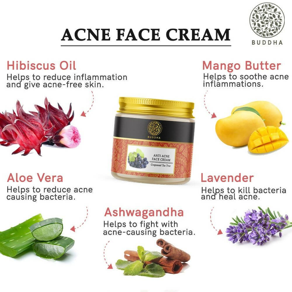 Buddha Natural Anti Acne Face Cream - Vamzn#