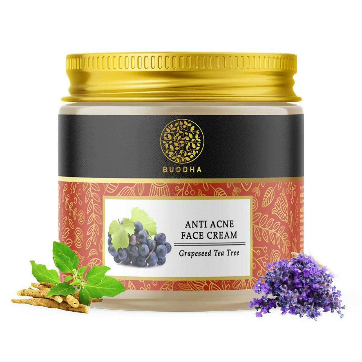 Buddha Natural Anti Acne Face Cream - For Acnes, Pimples, Scars & Marks - Vamzn#