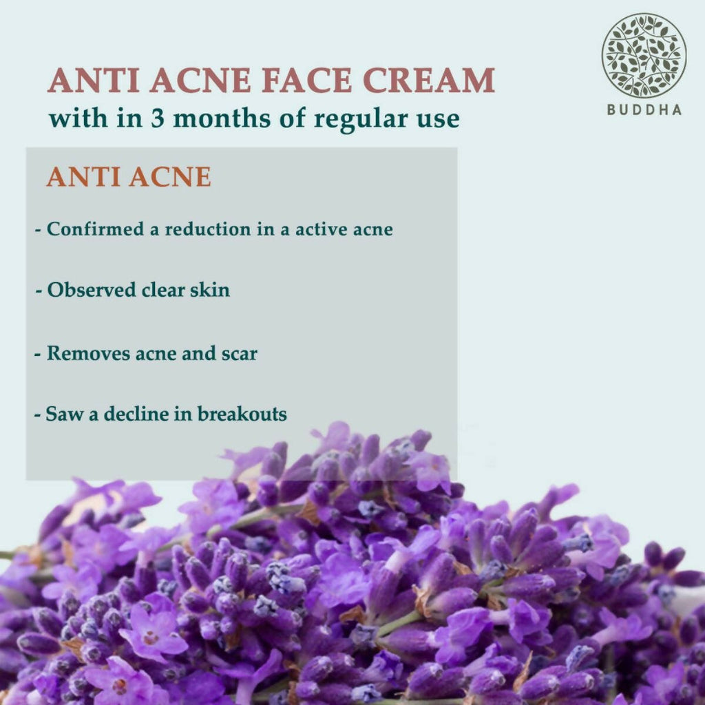 Buddha Natural Anti Acne Face Cream - For Acnes, Pimples, Scars & Marks - Vamzn#