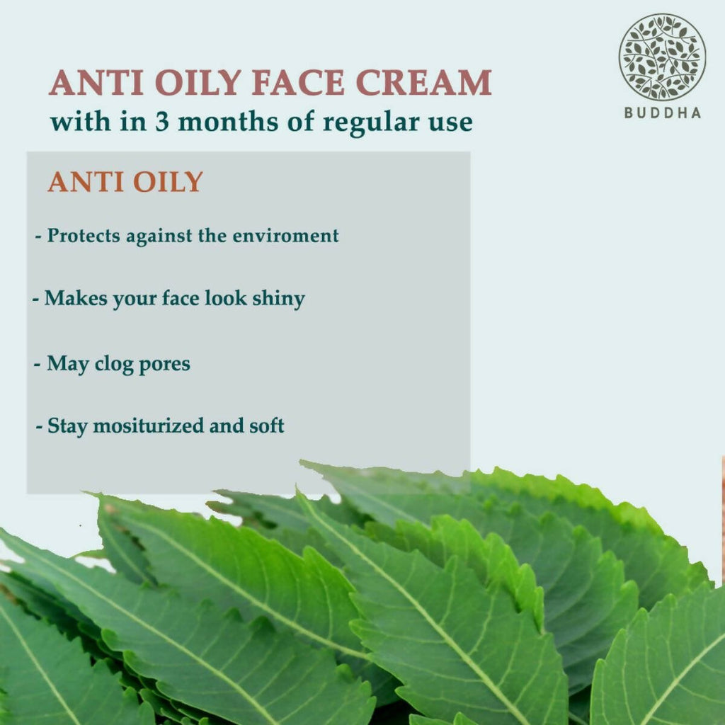 Buddha Natural Anti Oily Face Cream - For Clear and Radiant Oil Free Skin - Vamzn#