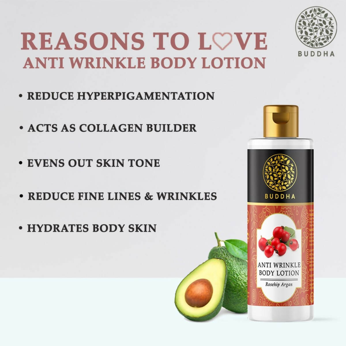 Buddha Natural Anti Wrinkle Body Lotion - For Wrinkles & Fine Lines - Vamzn#