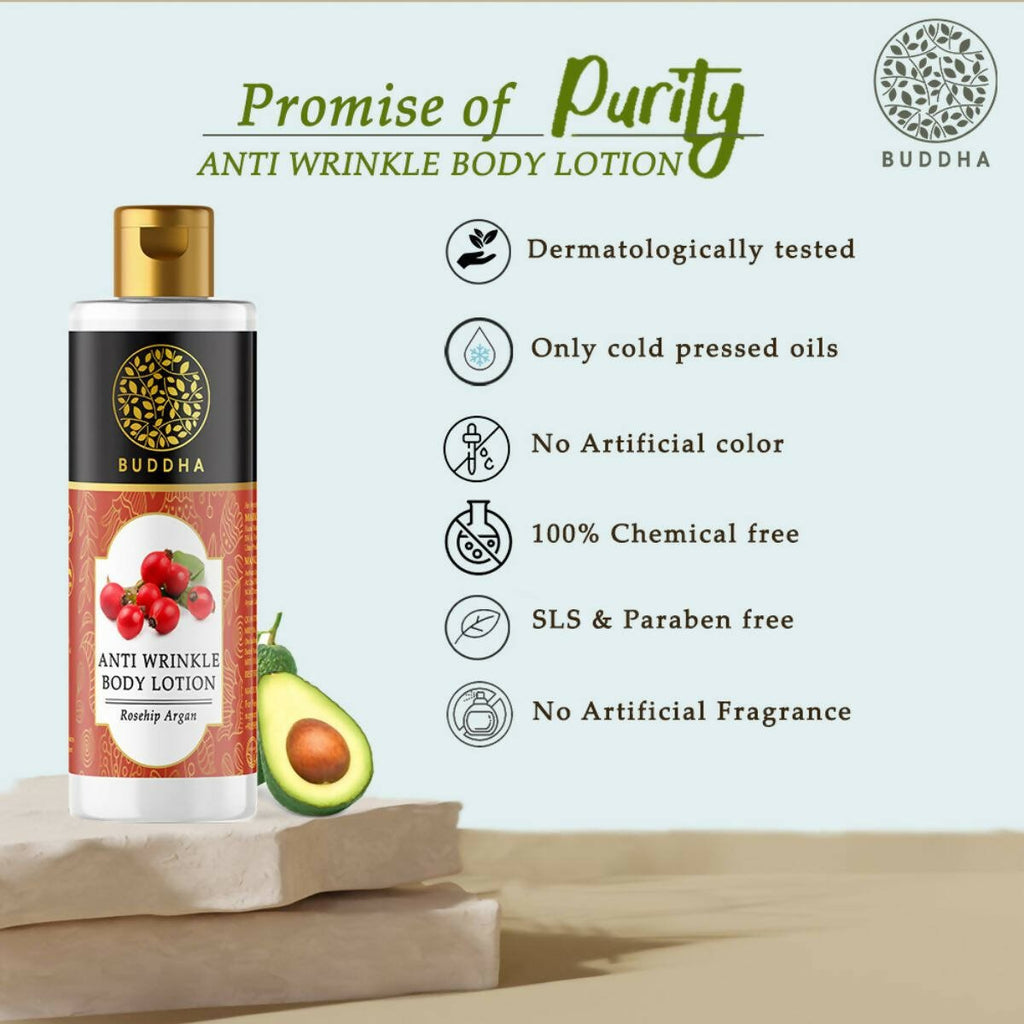 Buddha Natural Anti Wrinkle Body Lotion - For Wrinkles & Fine Lines - Vamzn#
