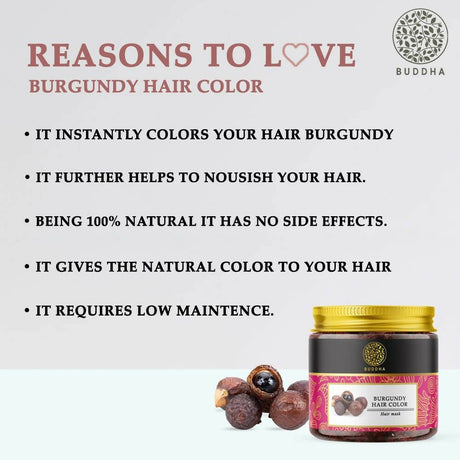 Buddha Natural Burgundy Hair Color Powder - Vamzn#