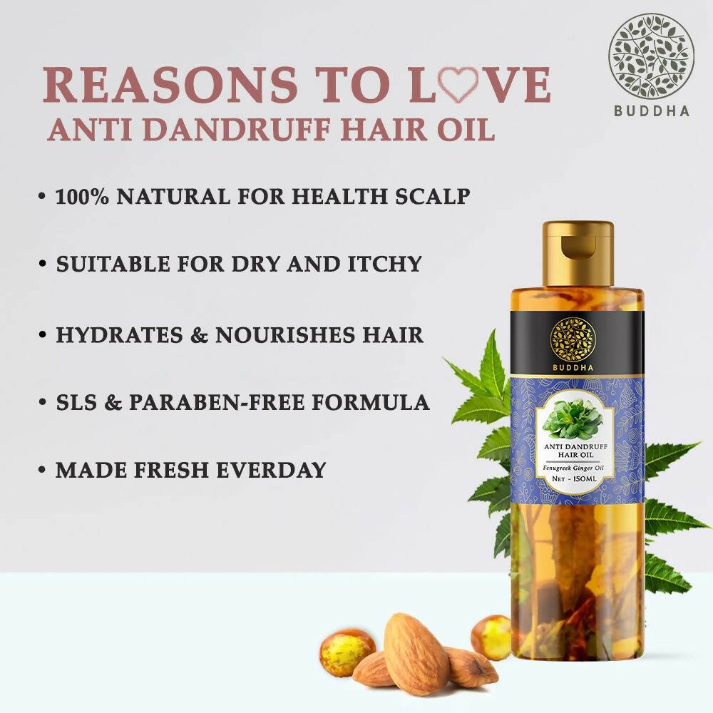 Buddha Natural Dandruff Hair Oil - Vamzn#
