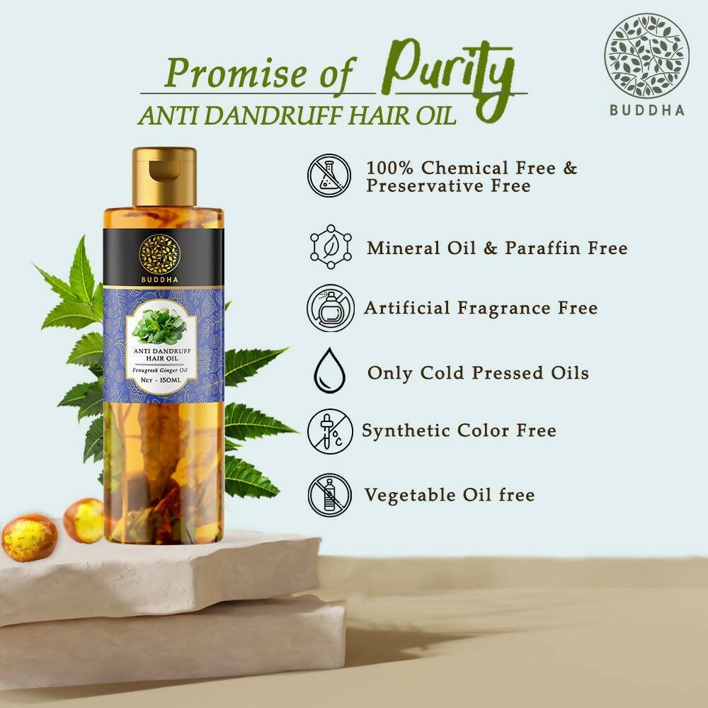Buddha Natural Dandruff Hair Oil - Vamzn#
