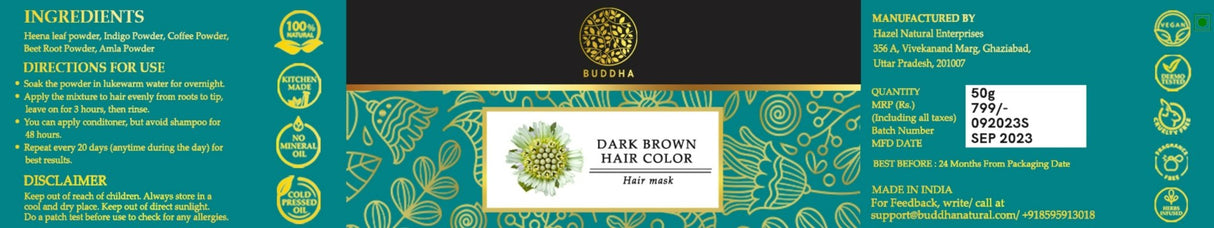 Buddha Natural Dark Brown Hair Color - Vamzn#