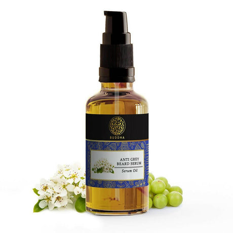 Buddha Natural Grey Beard Hair Oil Serum - Vamzn#