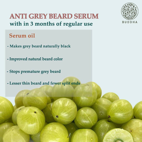 Buddha Natural Grey Beard Hair Oil Serum - Vamzn#