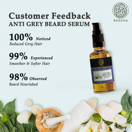Buddha Natural Grey Beard Hair Oil Serum - Vamzn#
