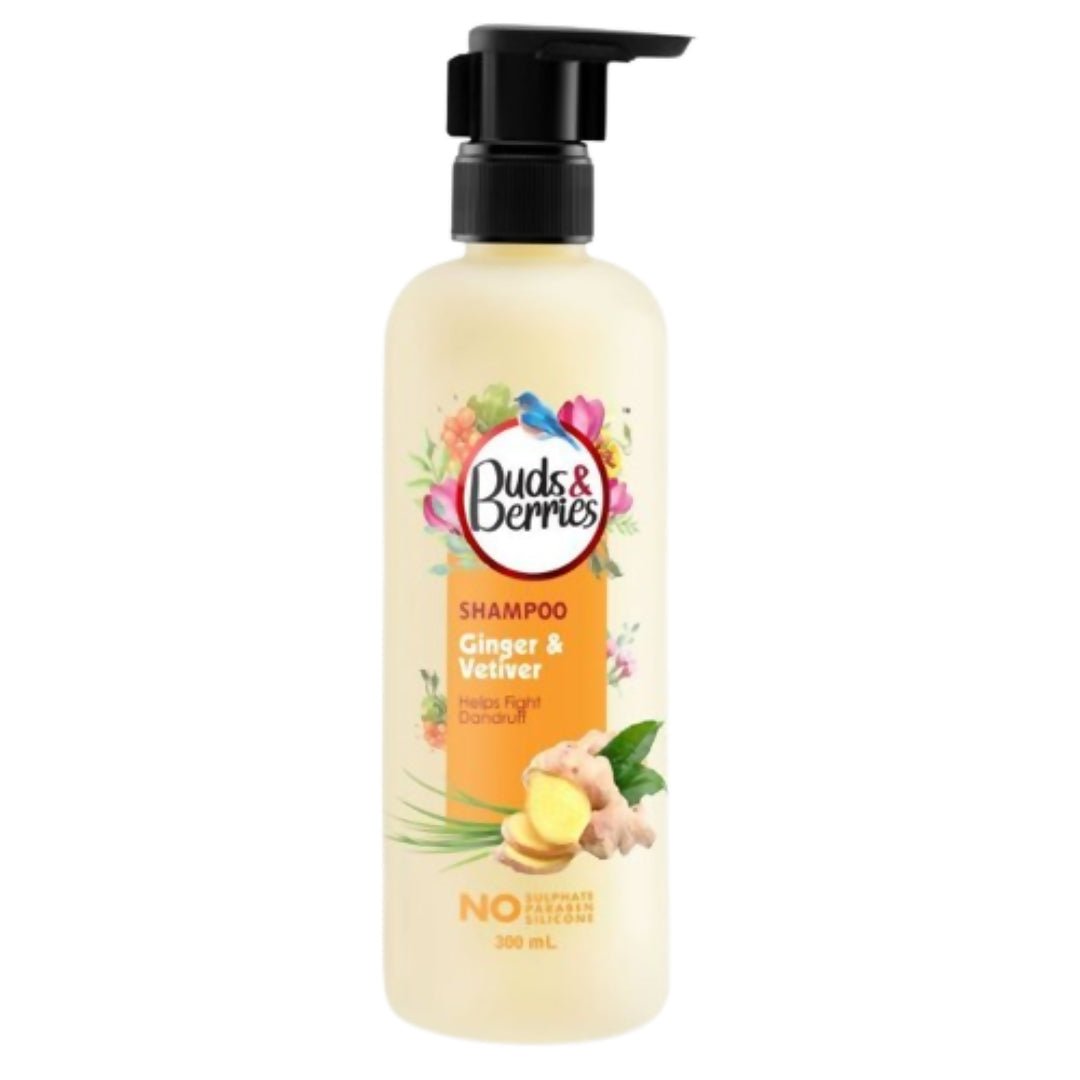 Buds & Berries Ginger & Vetiver Anti Dandruff Shampoo - Vamzn#